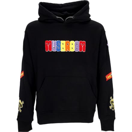 Sublimatische patch-hoodie voor heren, zwart