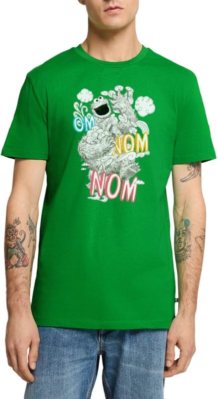Sesamstraat Koekiemonster Om Nom Cookies Premium T Shirt Heren