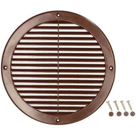 Ventilatierooster KOTARBAU rond Fi 200 mm kastanjebruin met mousserend bruin
