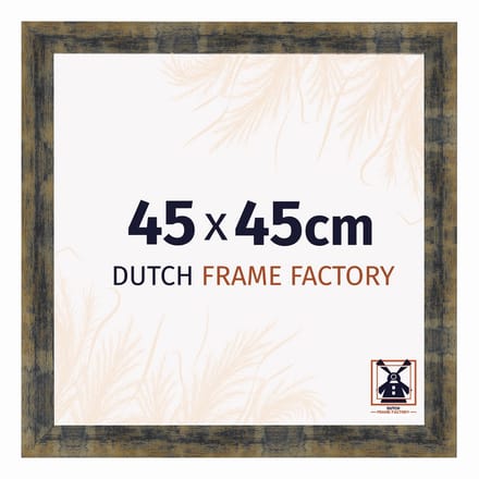Fotolijst 45x45 cm - MDF - Blauw Goud Gemeleerd - Praag