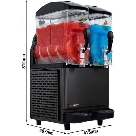 GGM Gastro Slushmachine - 2x 12L - 710W - Digital - Zwart zwart
