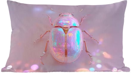 Sierkussens - Kussentjes Woonkamer - 60x40 cm - Kever - Metallic - Lichteffect - Roze