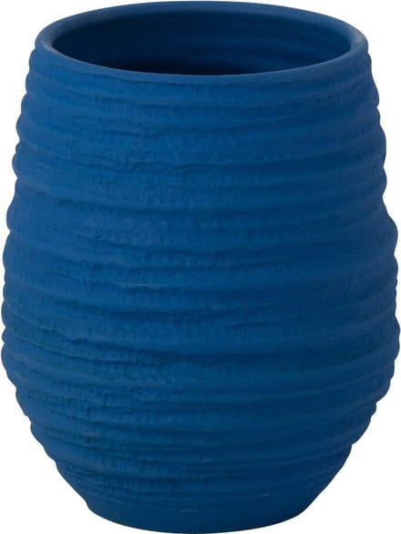 J-Line bloempot Fiesta - keramiek - blauw - small - Ø 18 cm