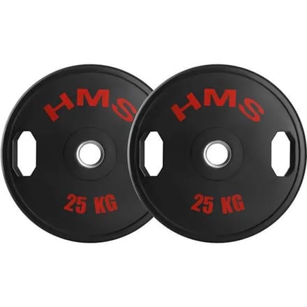 HMS TOG Olympische borgringen 2x25kg - Rubber Gecoat