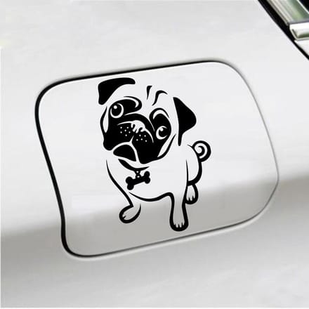 Bumpersticker - Hond - 15 X 10 - Zwart