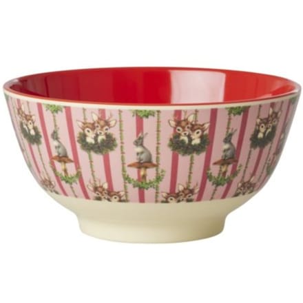 Rice kerst melamine kom medium sweet forest