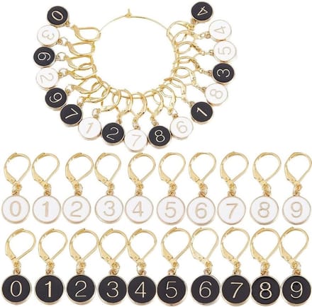 Steekmarkeerders met sluiting, breitoebehoren, voor maken van sieraden, cadeautoebehoren, 12-30 sets