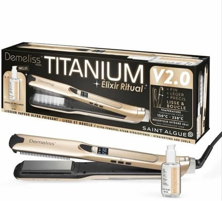Hair Straightener Saint-Algue TITANIUM V2 ELIXIR RITUAL DEMELISS