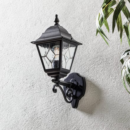 Elstead Lighting LED Wand Buitenlamp Norfolk | 1X E27 Max 60W | IP44 | Dimbaar | Black