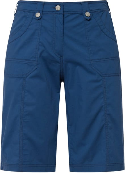 Ulla Popken - Dames - Cargo-bermuda comfortabele tailleband 4-pocket model - Denim blauw - Maat 56