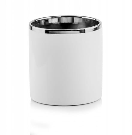 Polnix - Keramische Bloempot - 8 cm - Wit - Glanzend