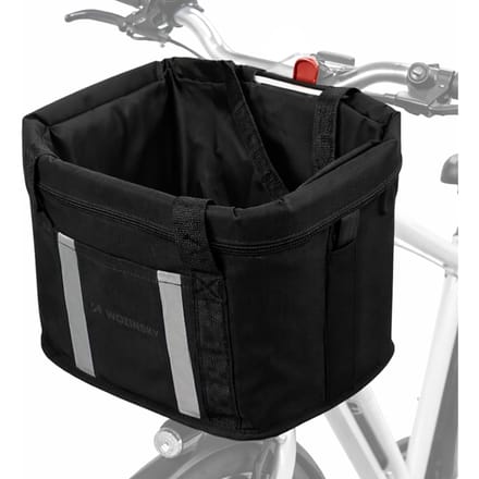 Wozinsky fabric bicycle basket large - black