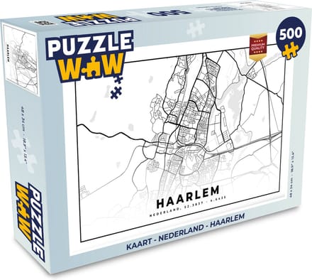 Puzzel Kaart - Nederland - Haarlem - Legpuzzel - Puzzel 500 stukjes
