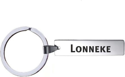 Sleutelhanger Met Naam - Lonneke - RVS