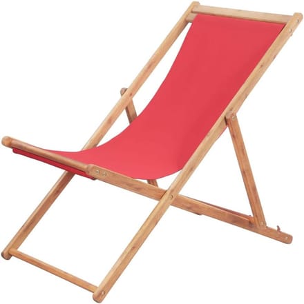 Opvouwbare Ligstoel met Houten Frame voor Tuin en Strand