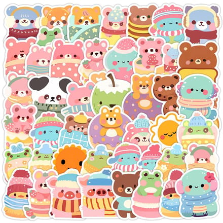 50 STUKS Schattige Dier Graffiti Stickers - Waterdichte Decoratie voor Waterbeker & Computer RecordingYourLife Store