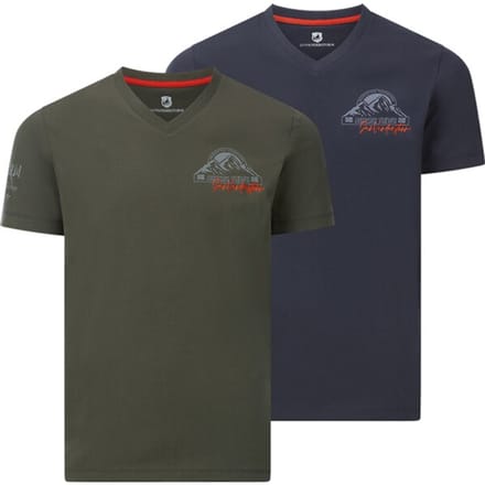 Jan Vanderstorm herren T-Shirts, Set Van 2 - 56/58 - donkerblauw - Plus Size
