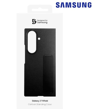 Étui Samsung Authentique Galaxy Z Fold3 Support Support Coque en Carbone Case(1ea) black