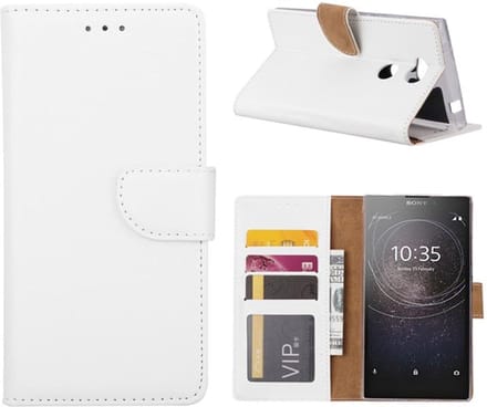 Bookcase Geschikt voor: Sony Xperia L2 - Wit - portemonee hoesje