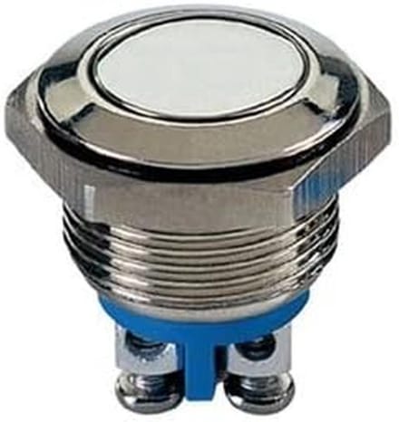 Drukknop SPST 2A/48 VDC Rvs Behuizing 19 mm Boring IP65 Installatie