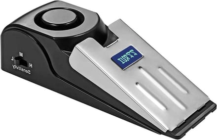 Deurstopper Alarm - Deuralarm Draagbaar - Reizen Thuis - 120dB Luid Alarm - 15x6x4.5cm - Zwart