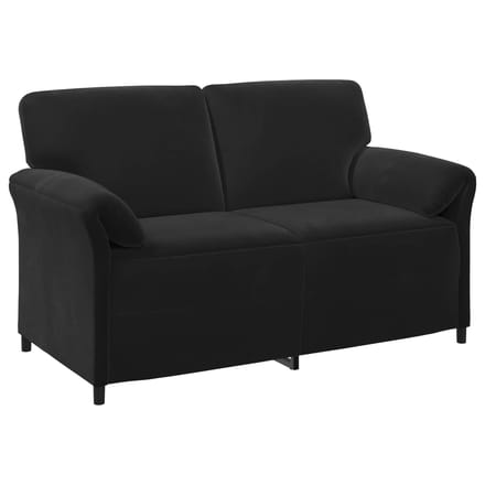 vidaXL - 2-Zits - Sofa - Zwart - 158 - x - 83 - x - 95 - cm - Fluweel