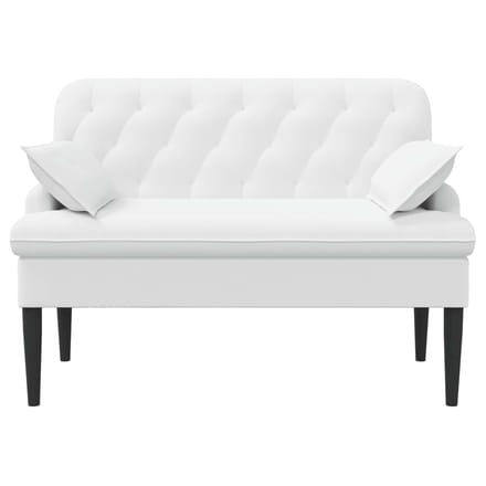 vidaXL - Lovingseat - met - knoopge - tuft - Wit - 111 - x - 68 - x - 80 - cm - Stof