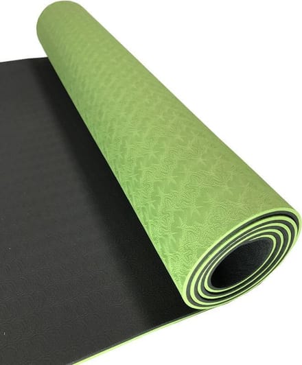 Sportbay Deluxe Yogamat - 183 x 61 cm - Groen/Grijs