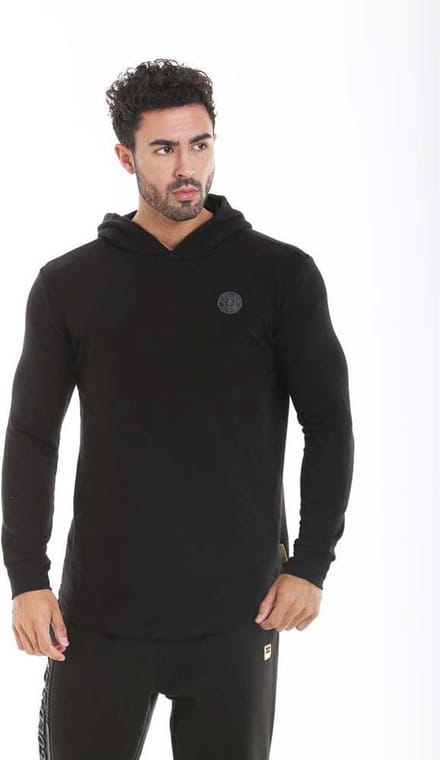 Fitted Hooded Sweater zwart - m