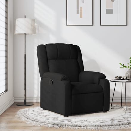 vidaXL - Relaxfauteuil - Zwarte - Stof