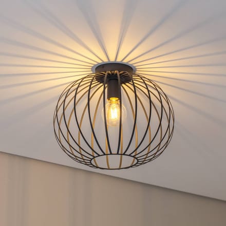 Argon Valor plafondlamp, antraciet, staal, Ø 40 cm