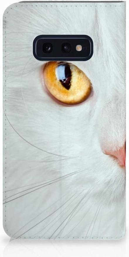 Samsung Galaxy S10e Hoesje maken Witte Kat