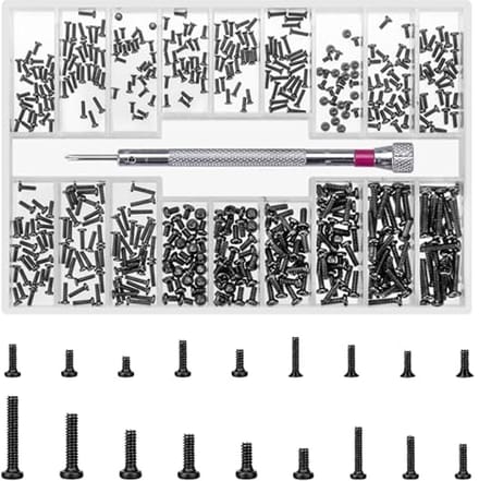 500 stuks Microschroeven Set voor Reparaties - M1.2/M1.4/M2 Kleine Schroeven