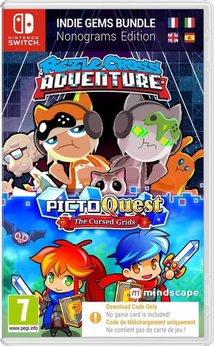Piczle Cross Adventure & PictoQuest: The Cursed Grids (Code in A Box) - Nintendo Switch - Adventure