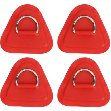 4 stuks D-ring patch roestvrij staal D-ring pad voor opblaasbare boot surfplank dinghy paddle board rood red