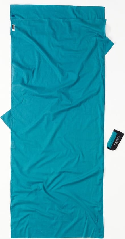 Cocoon Insect Shield Travelsheet, Egyptian Cotton (Maat - 210 x 82 cm, Kleur - Lagune blue)