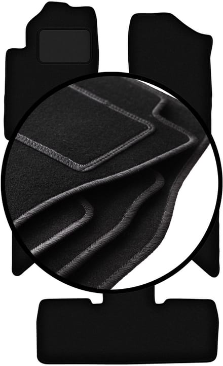 Complete set veloursmatten voor: Nissan Pathfinder 7-zits (vóór facelift) (2005-2010)