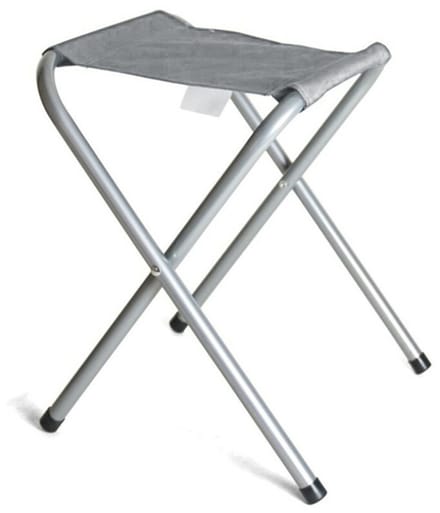 Gerimport Opvouwbare stoel - grijs - kunststof/metaal - 35 x 38 cm - klapstoel camping