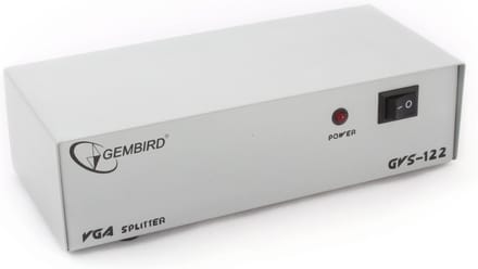 Cablexpert VGA splitter 1 naar 2 - actief met versterker / grijs