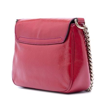 Tweedehands Kleine Patenten Soho Ketting Flap Schoudertas