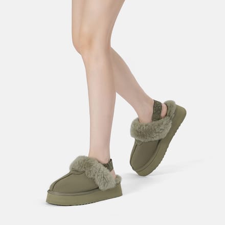 EVER AU Platformpantoffels met verwijderbare riem voor dames-WAGTAIL
