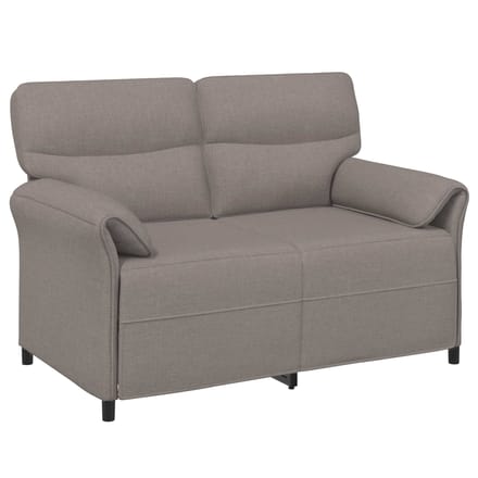 vidaXL - 2-Zits - Sofa - Taupe - 138 - x - 83 - x - 95 - cm