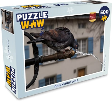 Puzzel Duif - Drinken - Vogel - Legpuzzel - Puzzel 500 stukjes