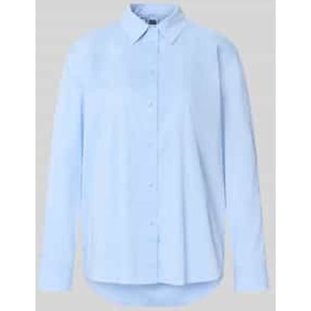 Loose fit overhemdblouse van viscosemix model 'Beora'