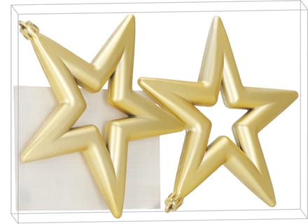 Kerstbal | Ster | 2 Stuks | Onbreekbaar