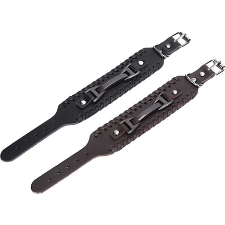 Koppel Gevlochten Armband Brede Verstelbare Bangles Modieuze PU Leer Heren Sieraden black