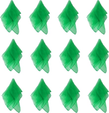 Juggling Dance of Cloths Set van 12 - 45 cm - Groene Jugglingdoeken