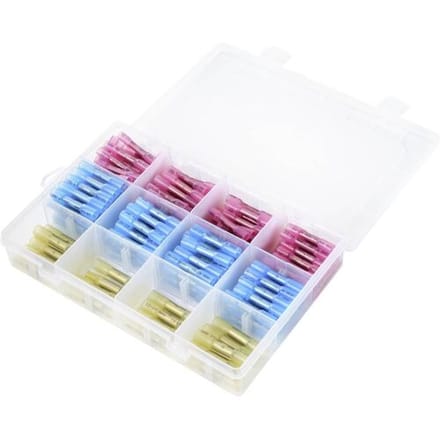 TRU COMPONENTS TC-9878224 Stootverbinder Assortimentsbox 0.5 mm² 6 mm² Rood, Blauw, Geel 1 set(s)