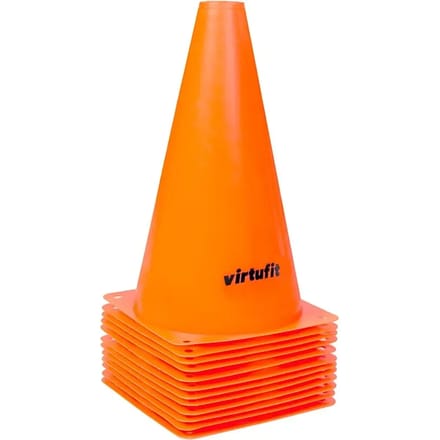 VirtuFit Pionnen Set - 23 cm - 12 Stuks - Oranje - Voetbal trainingshoedjes