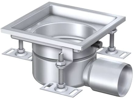 ACO Compactafvoer Variant CR DN70/1,5 Graad/1,6l/s/ V2A/Frame 200x200, 9575.00.10